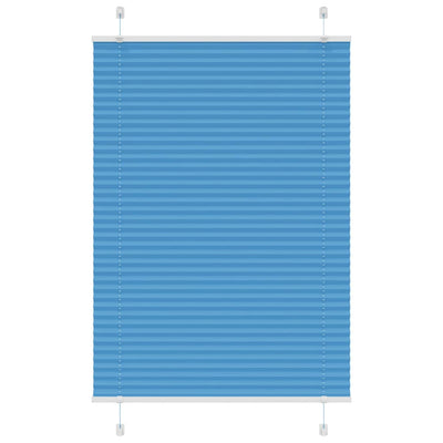 Plisségardin Blå 100x150 cm Stofbredde 99,4 cm Polyester