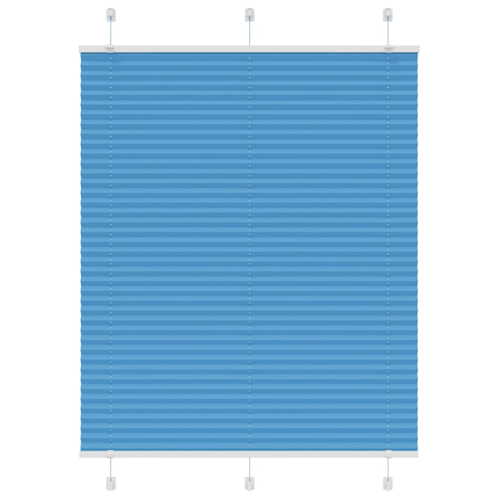 Plisségardin Blå 105x150 cm Stofbredde 104,4 cm Polyester