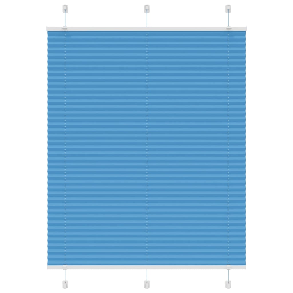 Plisségardin Blå 110x150 cm Stofbredde 109,4 cm Polyester