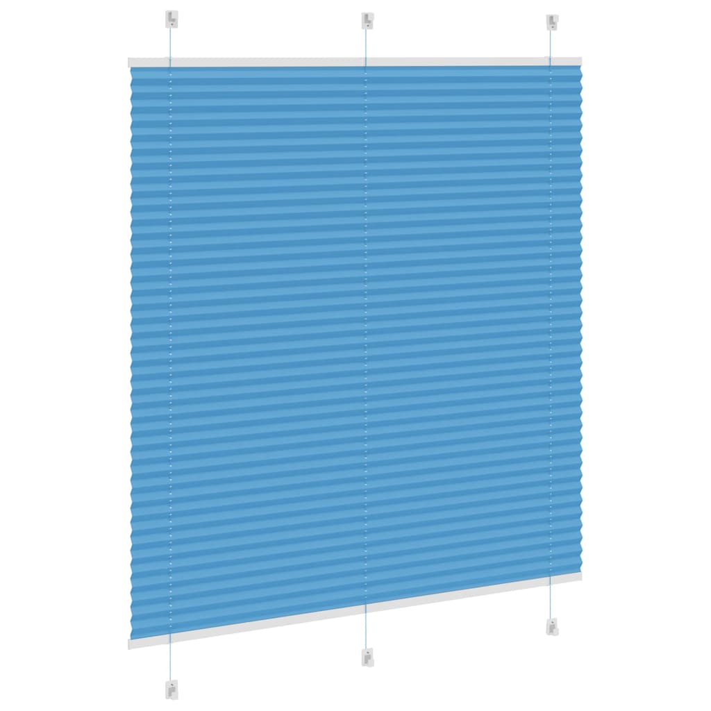 Plisségardin Blå 115x150 cm Stofbredde 114,4 cm Polyester