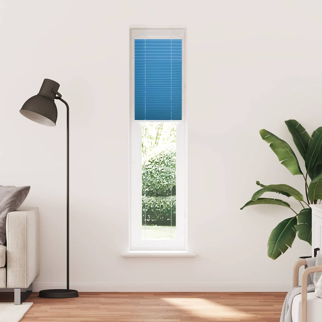 Plisségardin Blå 40x200 cm Stofbredde 39,4 cm Polyester
