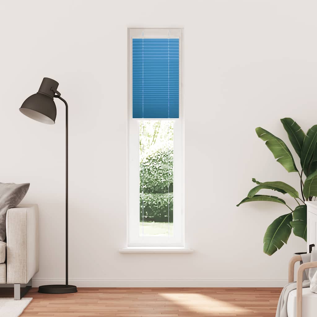 Plisségardin Blå 50x200 cm Stofbredde 49,4 cm Polyester
