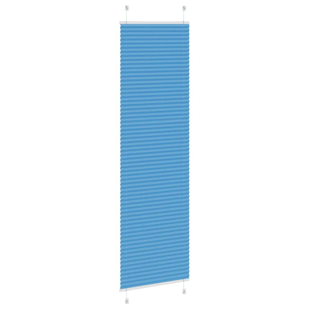 Plisségardin Blå 60x200 cm Stofbredde 59,4 cm Polyester