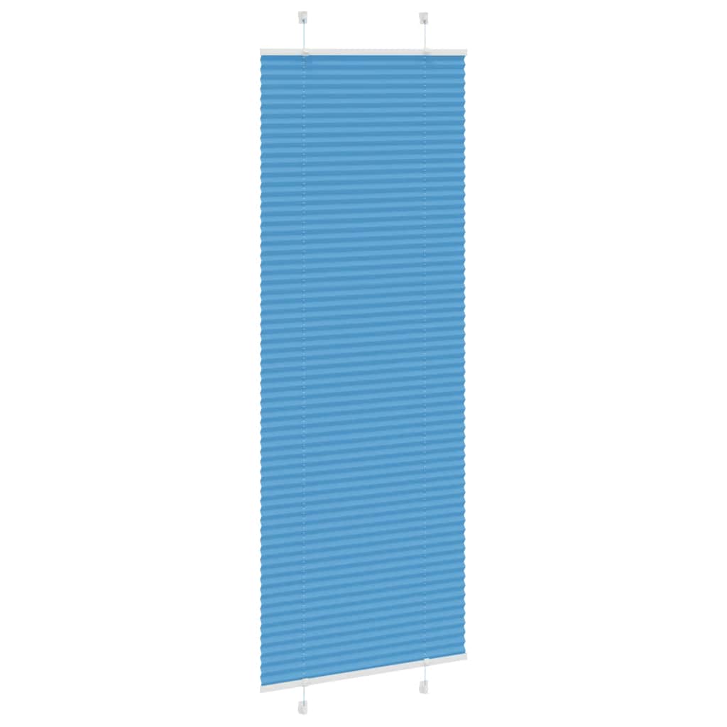 Plisségardin Blå 70x200 cm Stofbredde 69,4 cm Polyester