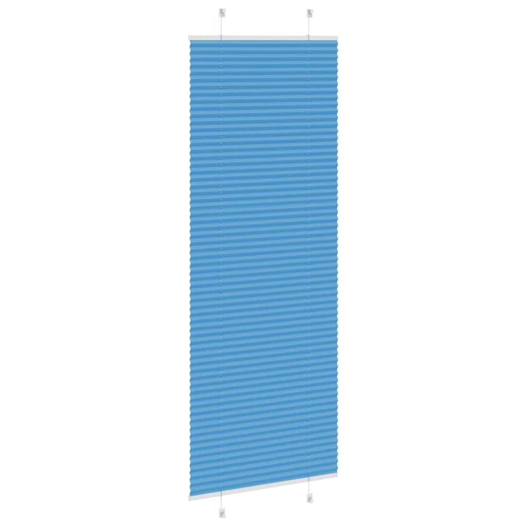 Plisségardin Blå 70x200 cm Stofbredde 69,4 cm Polyester
