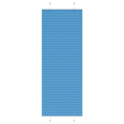 Plisségardin Blå 80x200 cm Stofbredde 79,4 cm Polyester