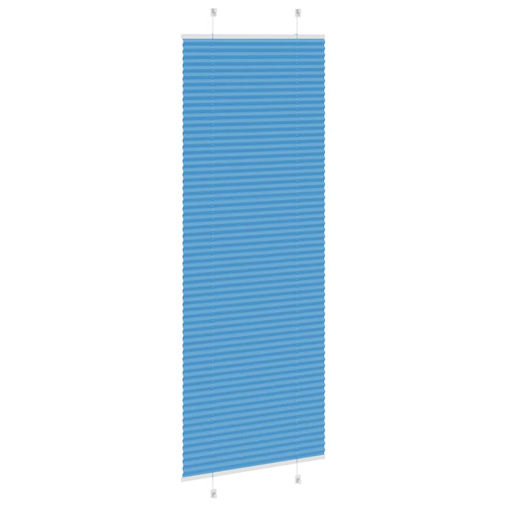 Plisségardin Blå 80x200 cm Stofbredde 79,4 cm Polyester