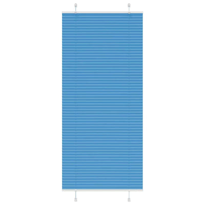 Plisségardin Blå 90x200 cm Stofbredde 89,4 cm Polyester