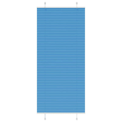 Plisségardin Blå 95x200 cm Stofbredde 94,4 cm Polyester