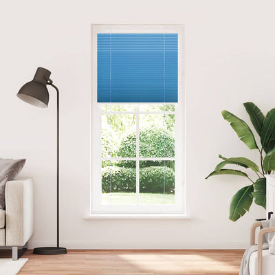 Plisségardin Blå 95x200 cm Stofbredde 94,4 cm Polyester