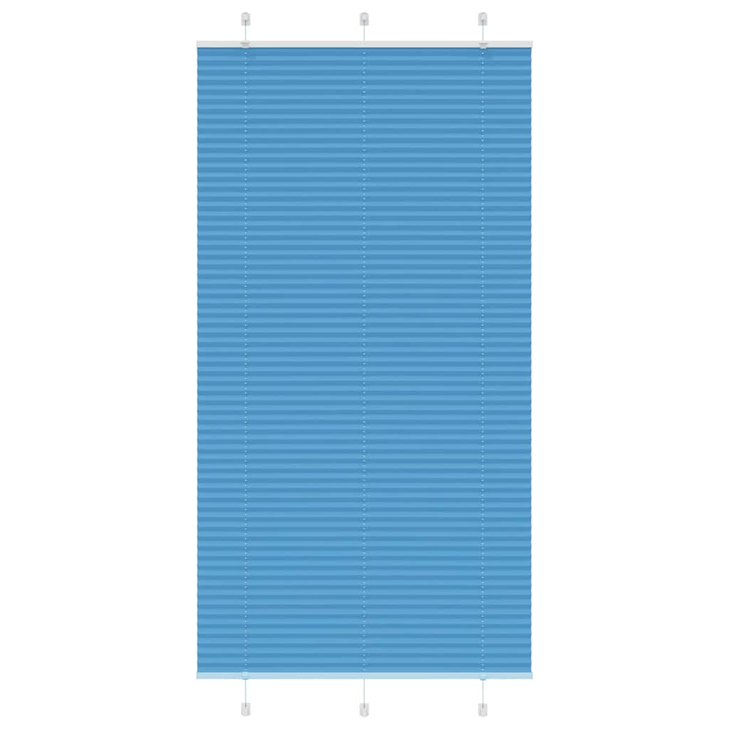 Plisségardin Blå 110x200 cm Stofbredde 109,4 cm Polyester