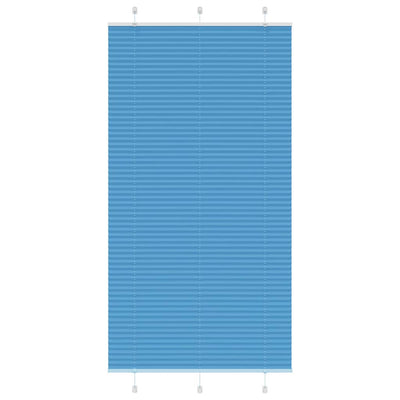 Plisségardin Blå 110x200 cm Stofbredde 109,4 cm Polyester