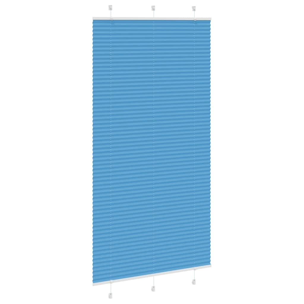 Plisségardin Blå 110x200 cm Stofbredde 109,4 cm Polyester