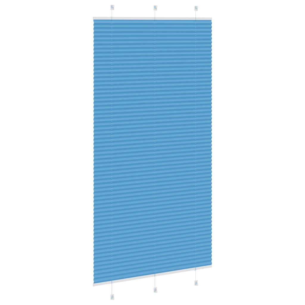 Plisségardin Blå 110x200 cm Stofbredde 109,4 cm Polyester