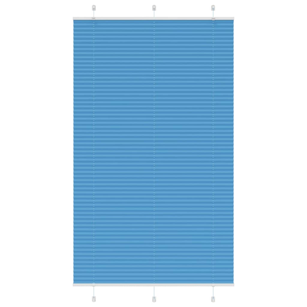Plisségardin Blå 115x200 cm Stofbredde 114,4 cm Polyester