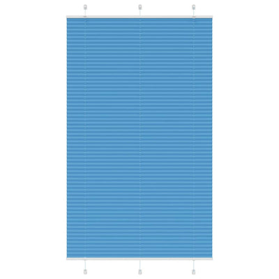 Plisségardin Blå 115x200 cm Stofbredde 114,4 cm Polyester