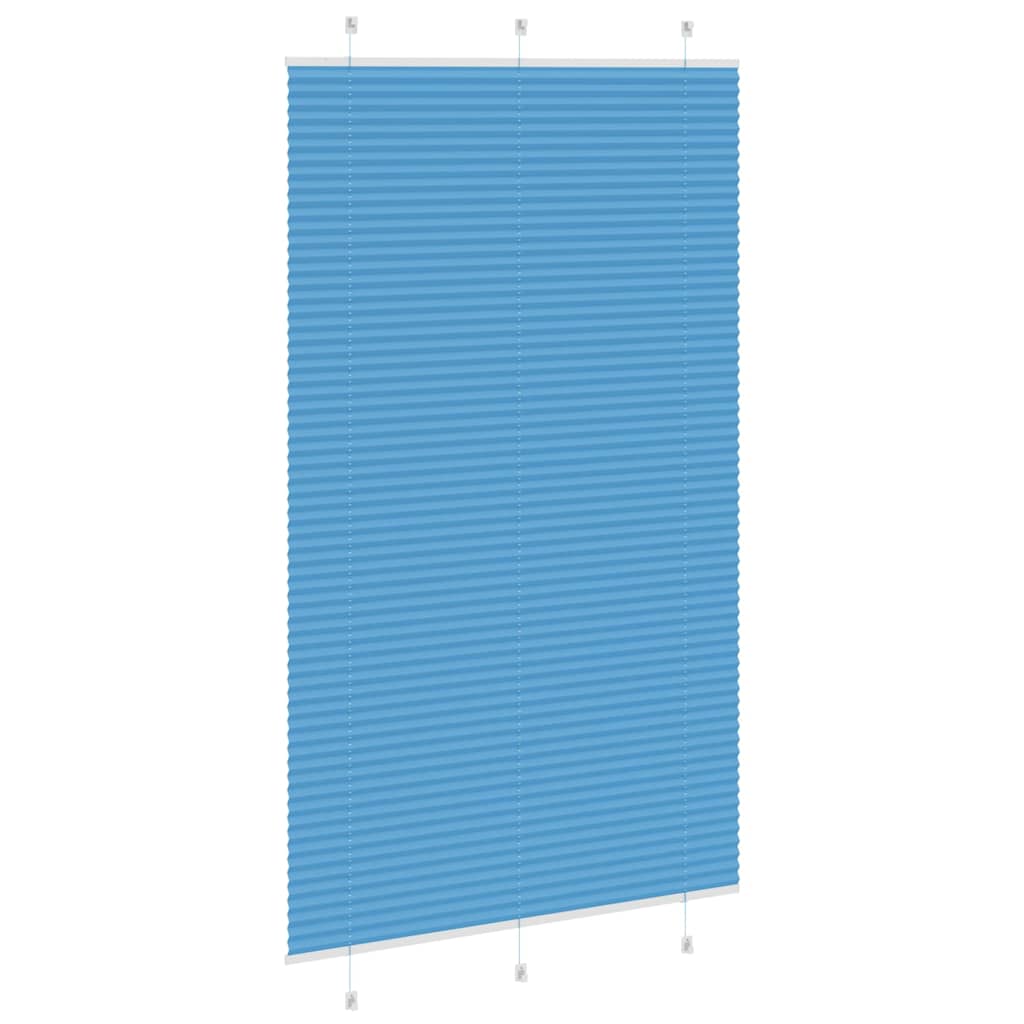 Plisségardin Blå 115x200 cm Stofbredde 114,4 cm Polyester