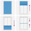 Plisségardin Blå 115x200 cm Stofbredde 114,4 cm Polyester