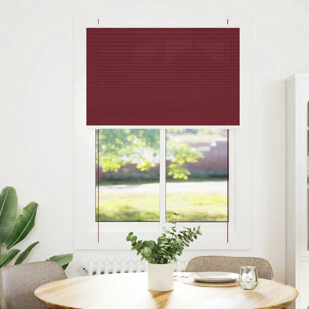 Plisségardin Bordeauxrød 90x100 cm Stofbredde 89,4 cm Polyester