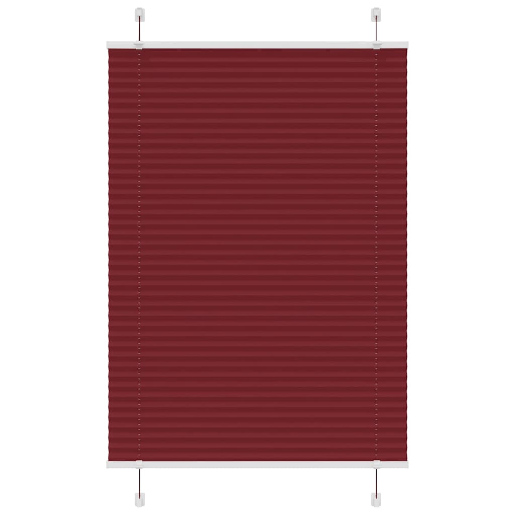 Plisségardin Bordeauxrød 100x100 cm Stofbredde 99,4cm Polyester