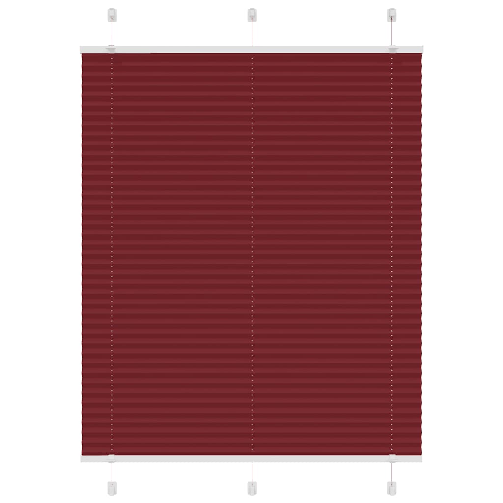 Plisségardin Bordeauxrød 105x100cm Stofbredde 104,4cm Polyester