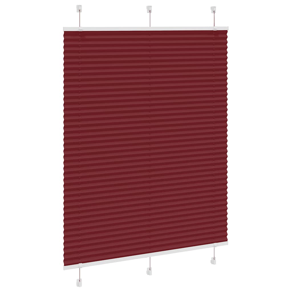 Plisségardin Bordeauxrød 110x100 cm Stofbredde 109,4 cm