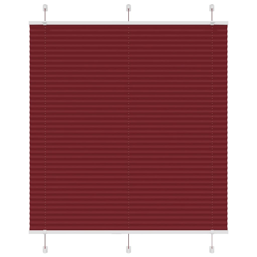 Plisségardin Bordeauxrød 115x100 cm Stofbredde 114,4 cm