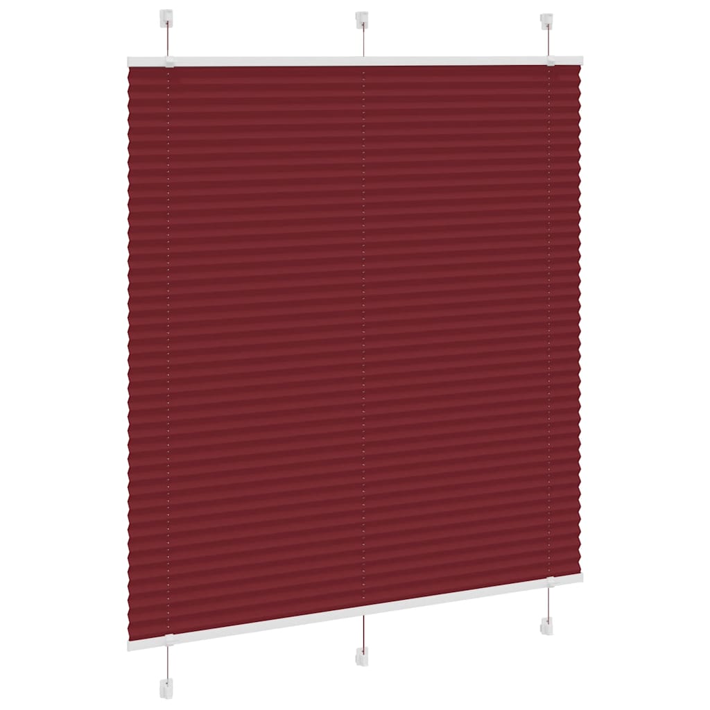 Plisségardin Bordeauxrød 115x100 cm Stofbredde 114,4 cm