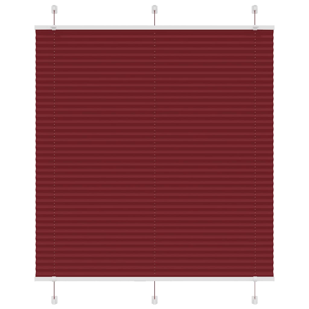 Plisségardin Bordeauxrød 120x100 cm Stofbredde 119,4 cm