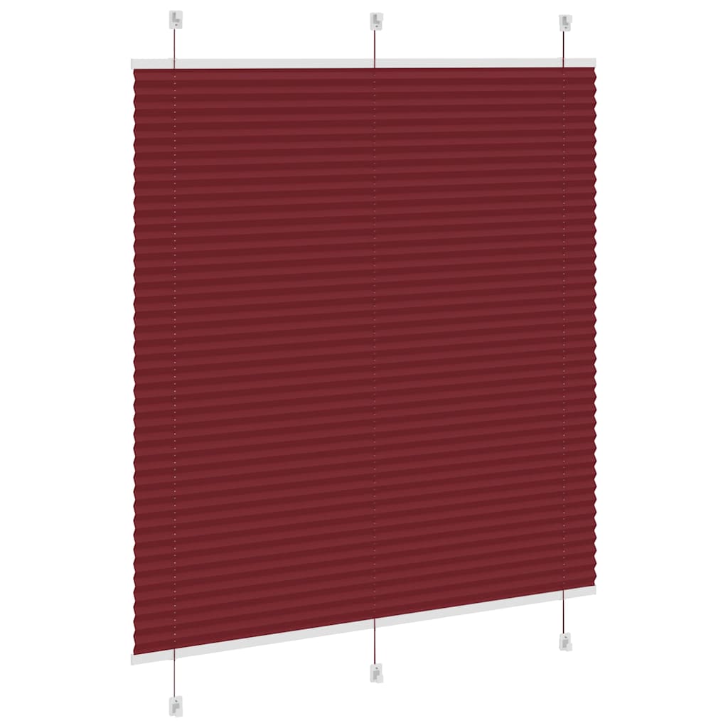 Plisségardin Bordeauxrød 120x100 cm Stofbredde 119,4 cm