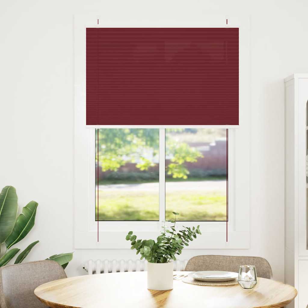 Plisségardin Bordeauxrød 100x150 cm Stofbredde 99,4cm Polyester