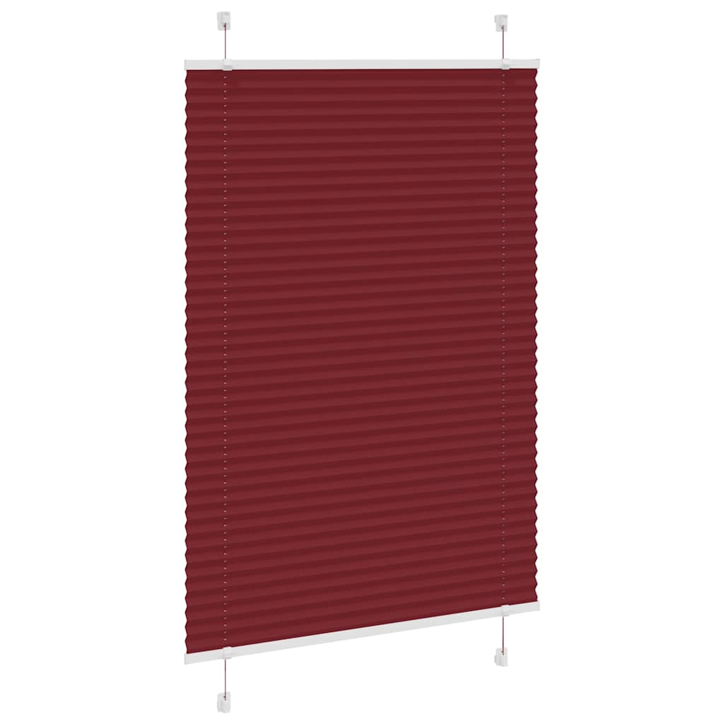 Plisségardin Bordeauxrød 100x150 cm Stofbredde 99,4cm Polyester
