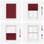 Plisségardin Bordeauxrød 100x150 cm Stofbredde 99,4cm Polyester