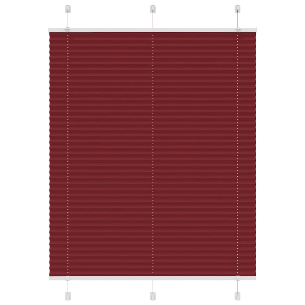 Plisségardin Bordeauxrød 105x150 cm Stofbredde 104,4 cm