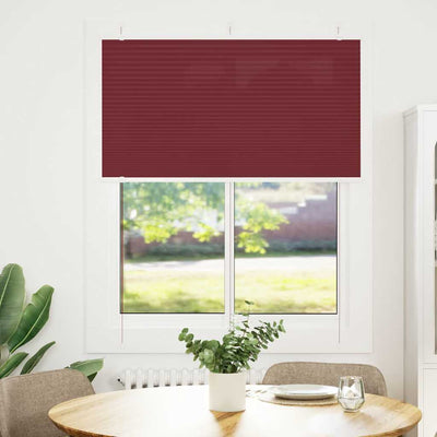 Plisségardin Bordeauxrød 110x150 cm Stofbredde 109,4 cm