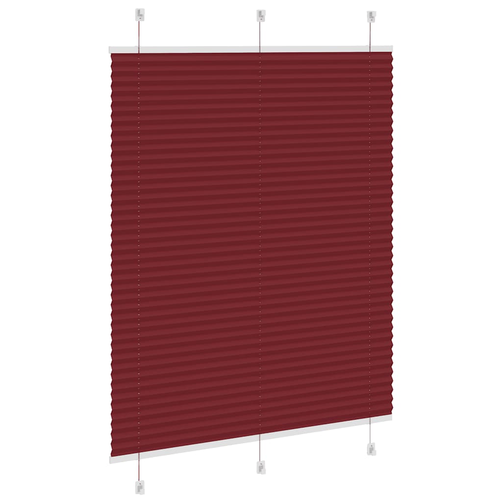 Plisségardin Bordeauxrød 110x150 cm Stofbredde 109,4 cm