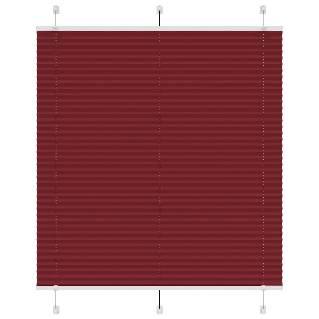 Plisségardin Bordeauxrød 120x150 cm Stofbredde 119,4 cm