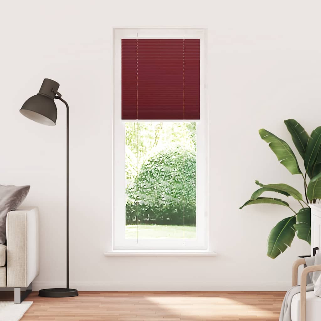 Plisségardin Bordeauxrød 75x200 cm Stofbredde 74,4 cm Polyester