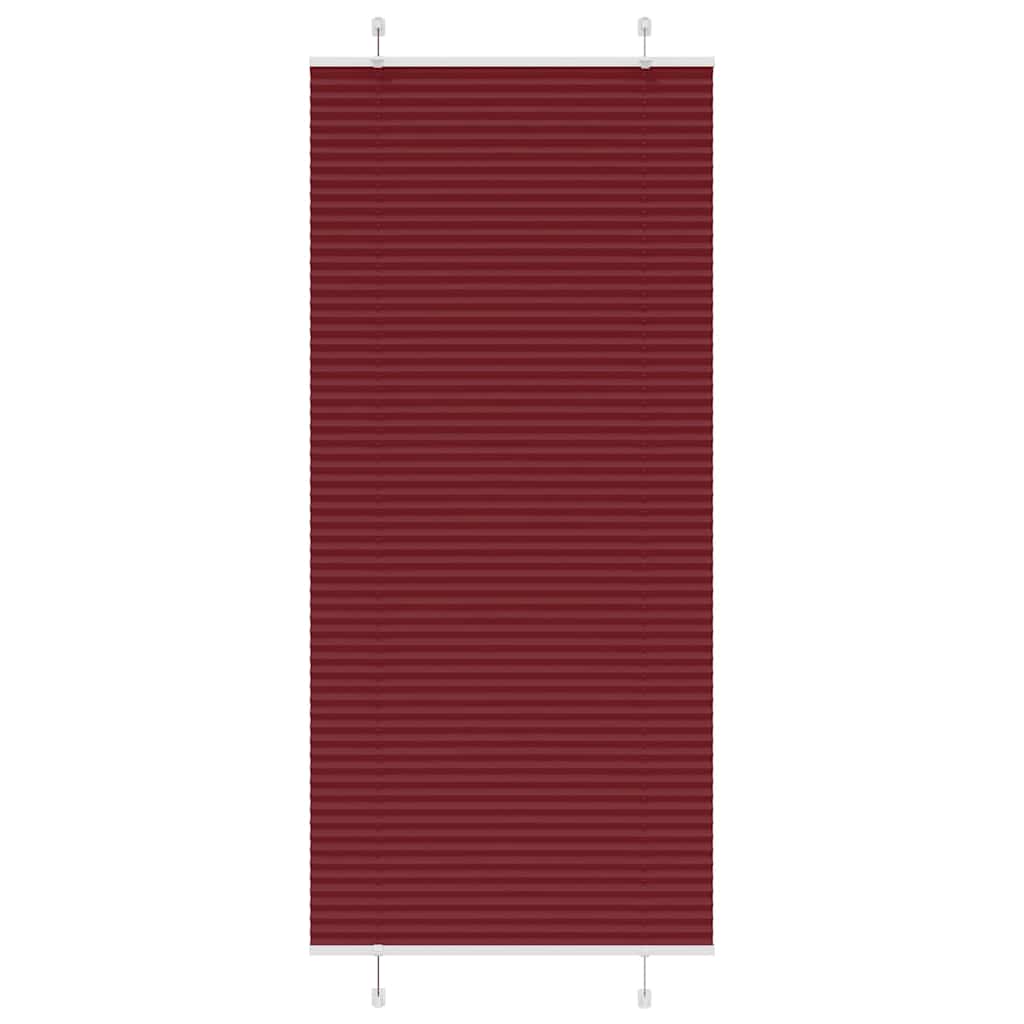 Plisségardin Bordeauxrød 95x200 cm Stofbredde 94,4 cm Polyester