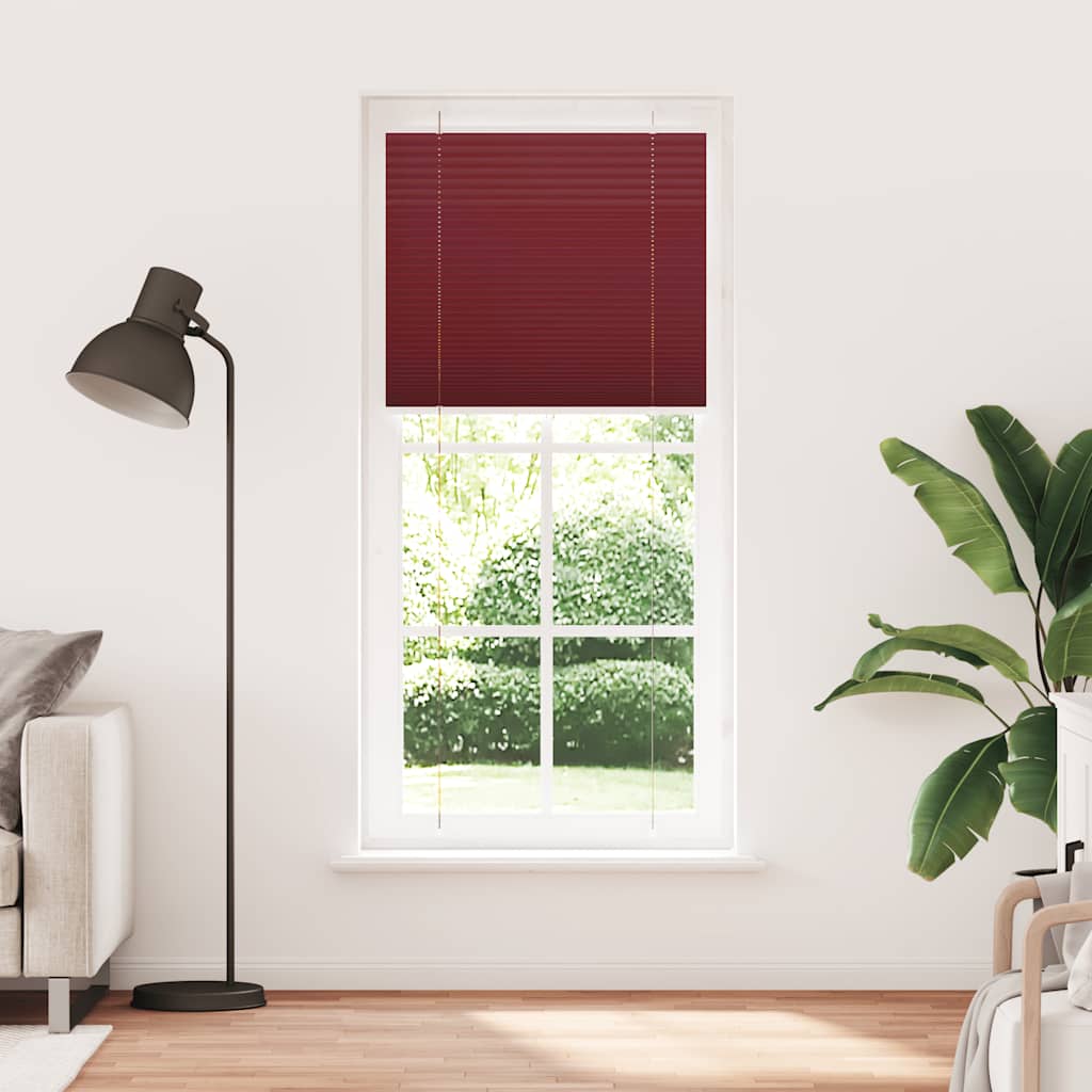 Plisségardin Bordeauxrød 95x200 cm Stofbredde 94,4 cm Polyester