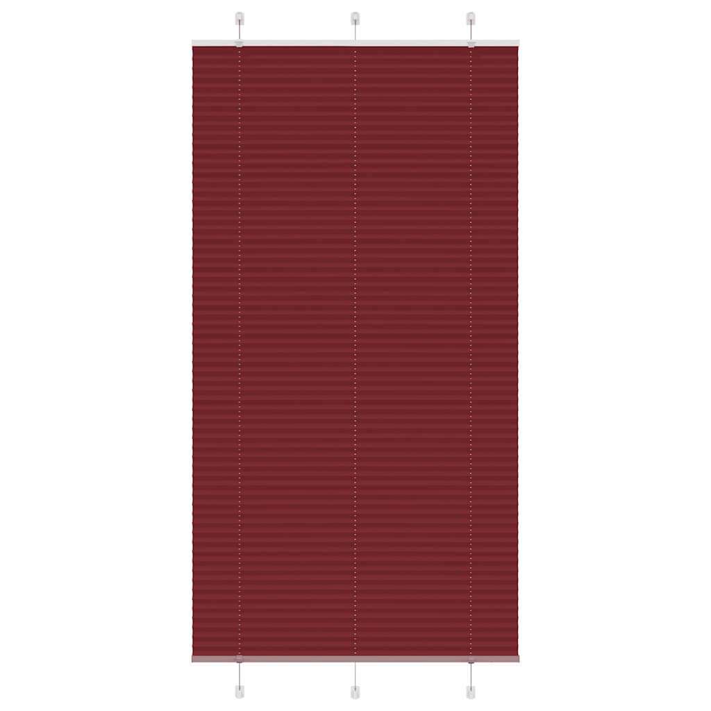 Plisségardin Bordeauxrød 105x200 cm Stofbredde 104,4 cm