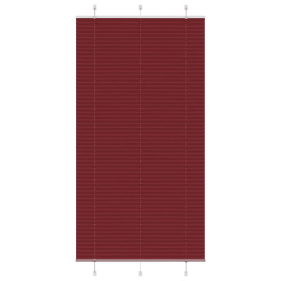 Plisségardin Bordeauxrød 105x200 cm Stofbredde 104,4 cm