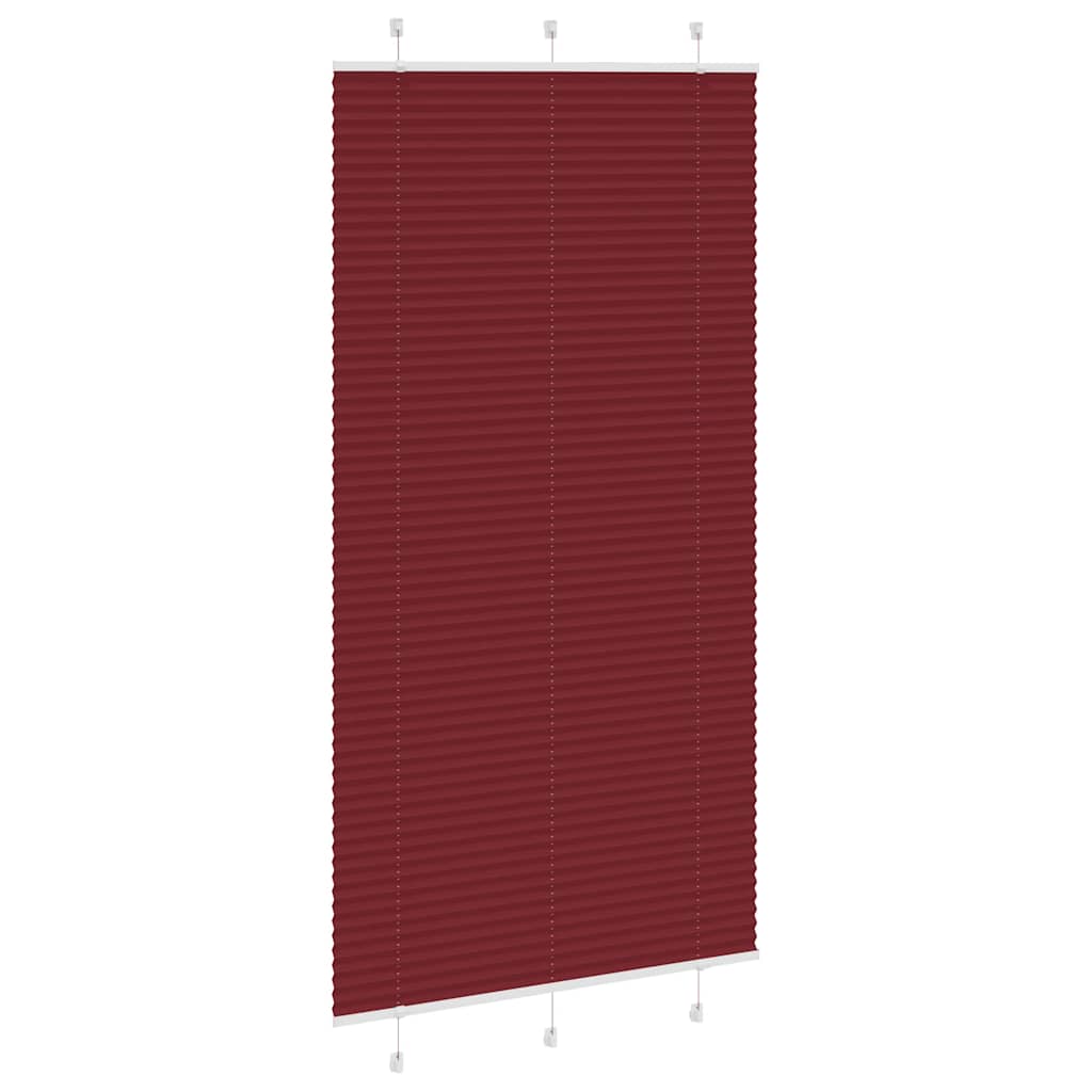 Plisségardin Bordeauxrød 105x200 cm Stofbredde 104,4 cm