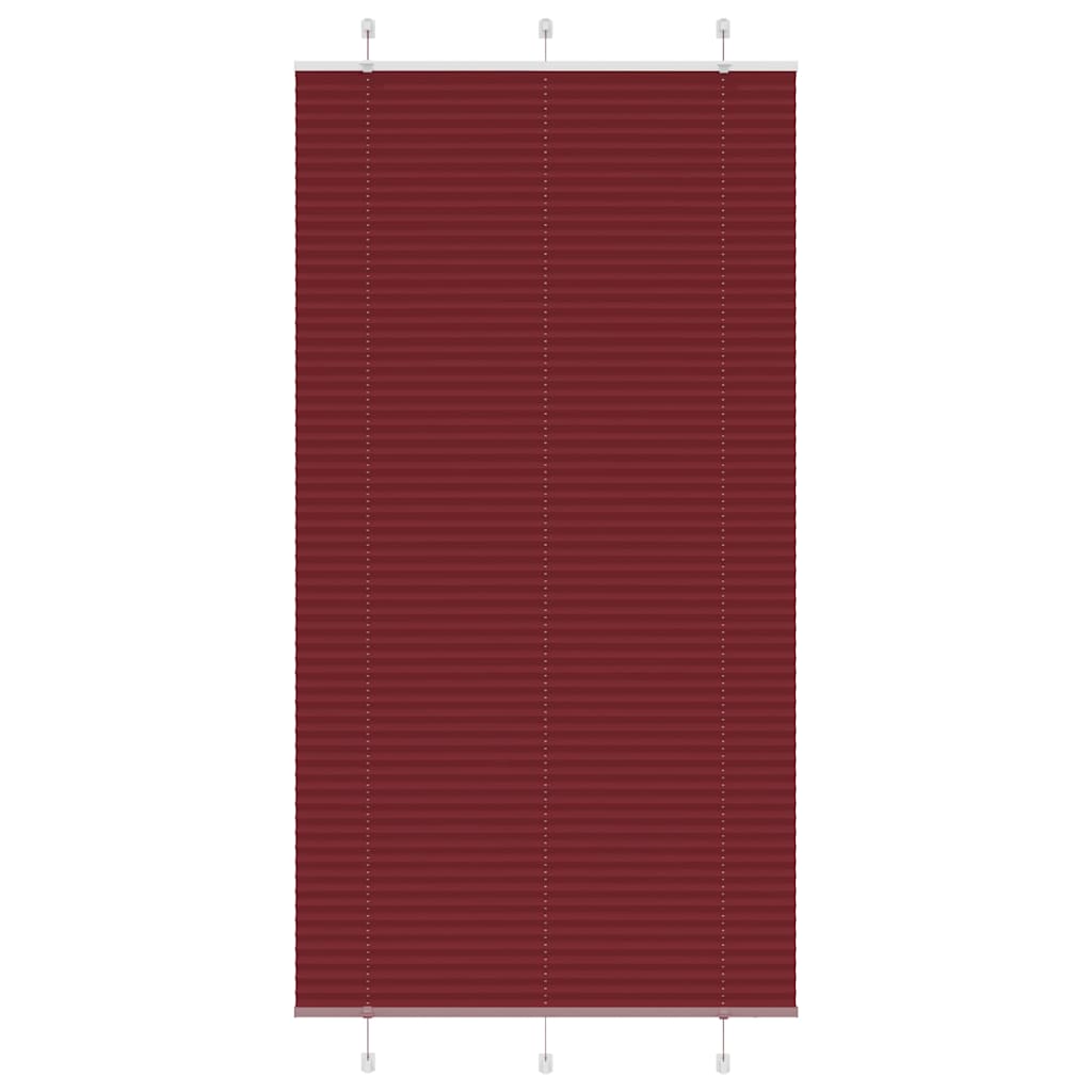 Plisségardin Bordeauxrød 110x200 cm Stofbredde 109,4 cm