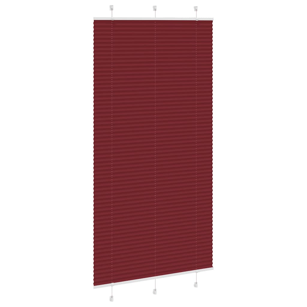 Plisségardin Bordeauxrød 110x200 cm Stofbredde 109,4 cm