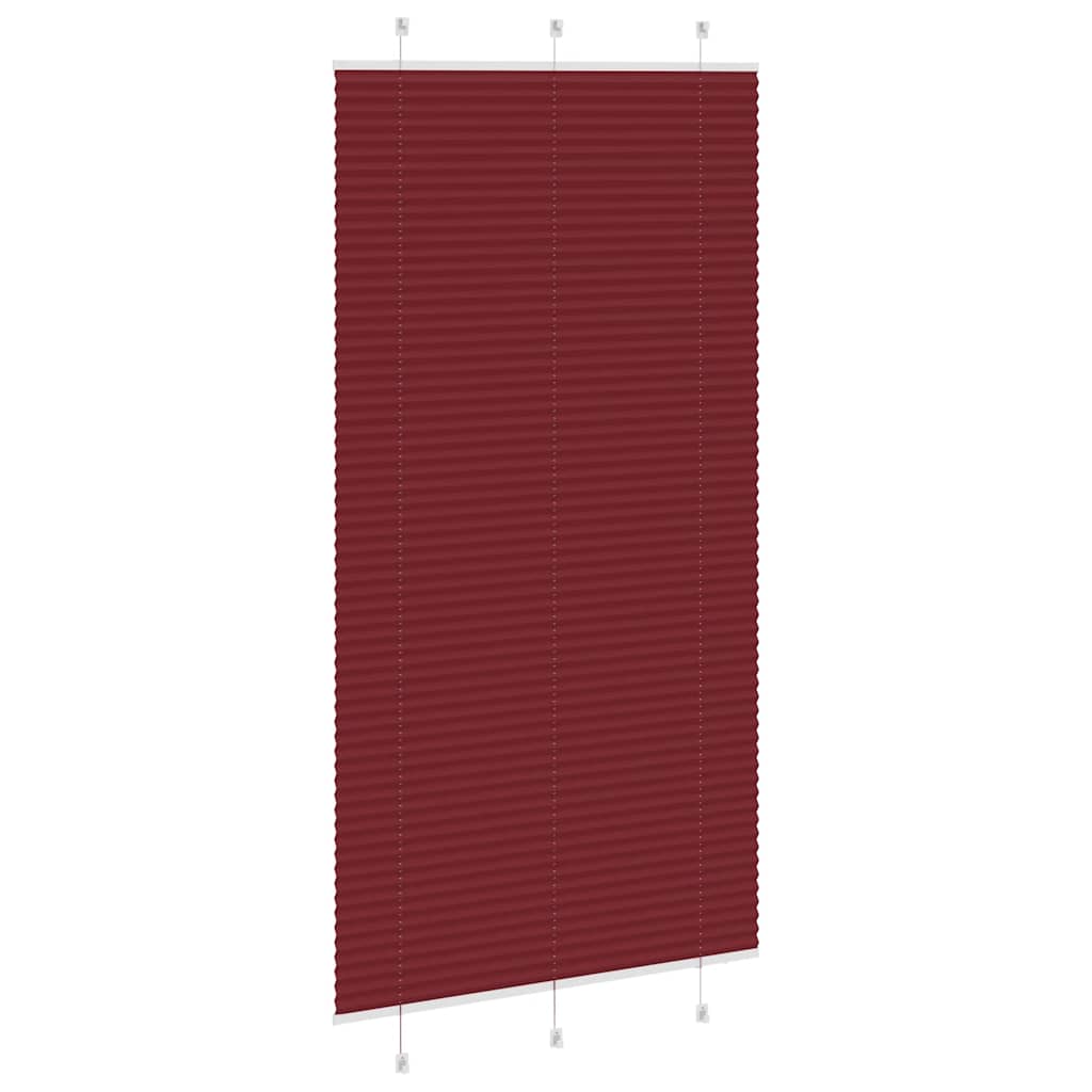 Plisségardin Bordeauxrød 110x200 cm Stofbredde 109,4 cm