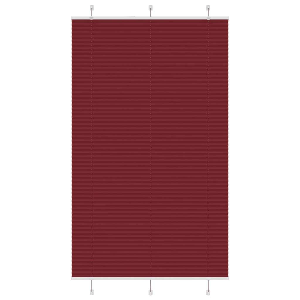 Plisségardin Bordeauxrød 115x200 cm Stofbredde 114,4 cm