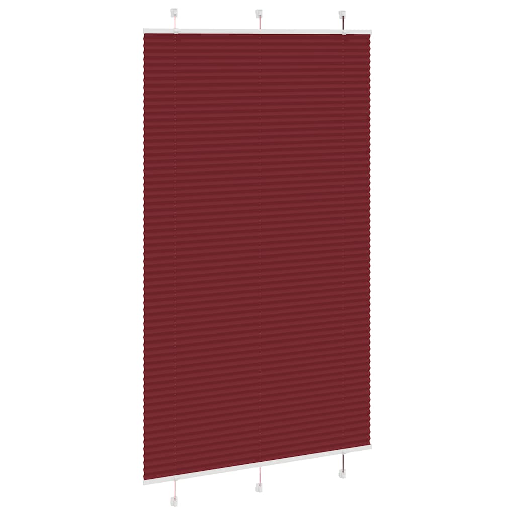 Plisségardin Bordeauxrød 120x200 cm Stofbredde 119,4 cm