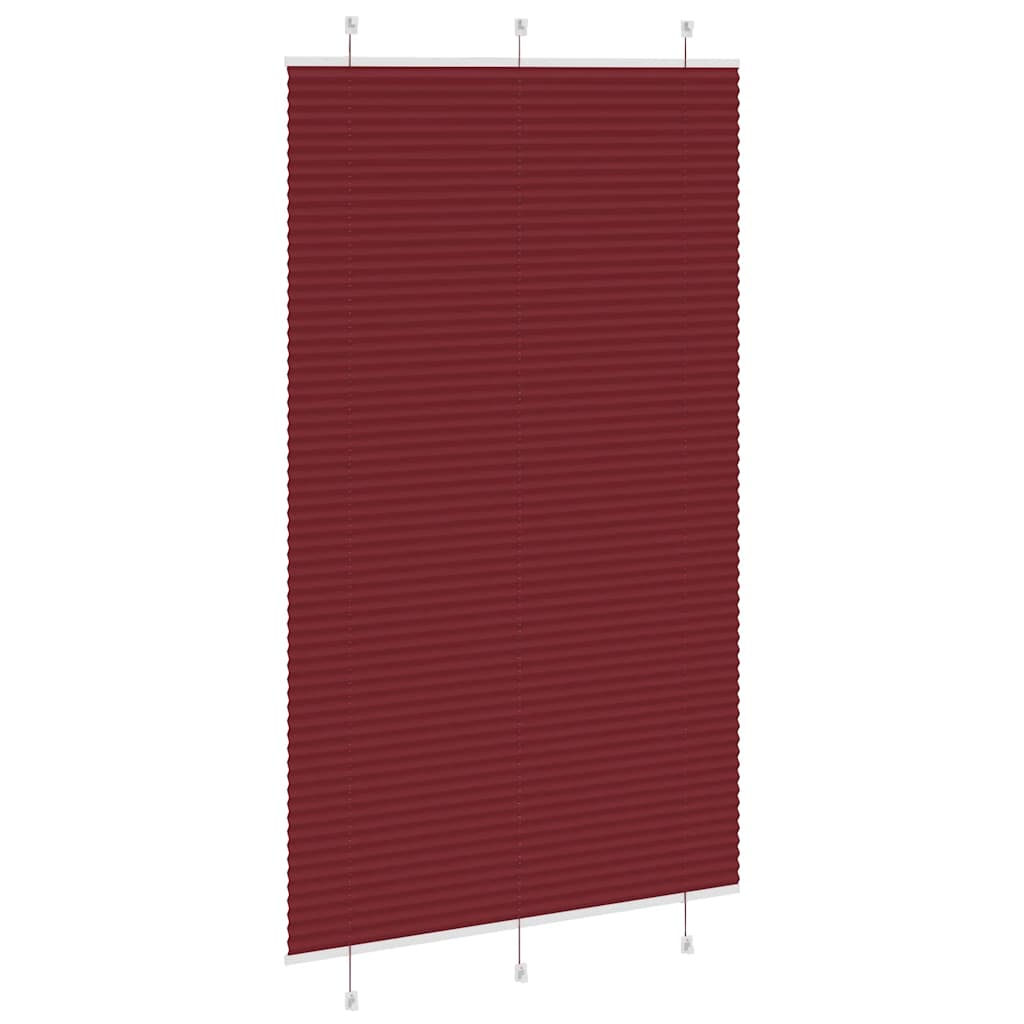Plisségardin Bordeauxrød 120x200 cm Stofbredde 119,4 cm