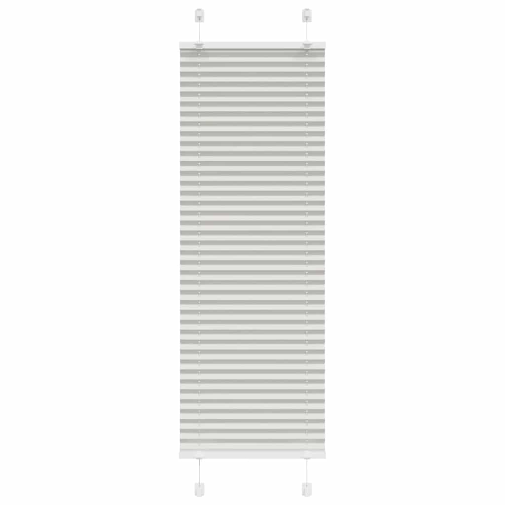 Plisségardin Lysegrå 45x100 cm Stofbredde 44,4 cm Polyester